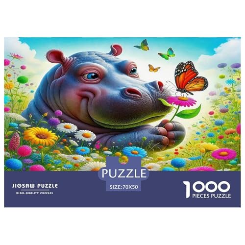 Hippopotamus Puzzles 1000-teilige Schwer Puzzle Spielzeug Lernspiel Impossible Herausforderungsspielzeug Für Erwachsene Kinder 70x50cm/1000pcs Hippopotamus Puzzles 1000-teilige Schwer Puzzle Spielzeug Lernspiel Impossible Herausforderungsspielzeug Für Erwachsene Kinder 70x50cm/1000pcs von UNRXJZLVM