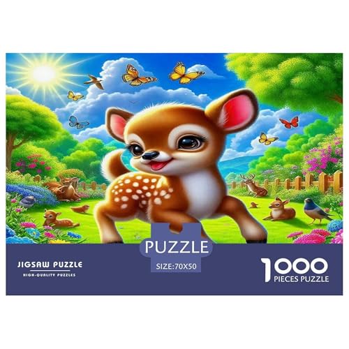 Hirsch Puzzle 1000 Teile Schwer Puzzle Spielzeug Pädagogisches Spiel Impossible Herausforderungsspielzeug Für Erwachsene Kinder 70x50cm/1000pcs von UNRXJZLVM