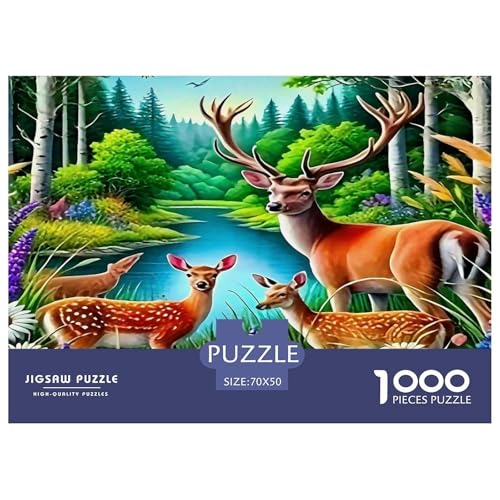 Hirsch Puzzle 1000 Teile Schwer Puzzle Spielzeug Pädagogisches Spiel Impossible Herausforderungsspielzeug Für Erwachsene Kinder 70x50cm/1000pcs Hirsch Puzzle 1000 Teile Schwer Puzzle Spielzeug Pädagogisches Spiel Impossible Herausforderungsspielzeug Für Erwachsene Kinder 70x50cm/1000pcs von UNRXJZLVM
