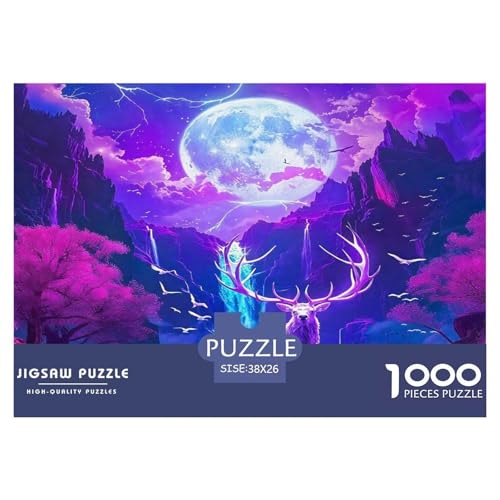 Hirsch Puzzles 1000 Teile Schwer Puzzle Spielzeug Lernspiel Impossible Herausforderungsspielzeug Für Erwachsene Kinder 38x26cm/1000pcs von UNRXJZLVM