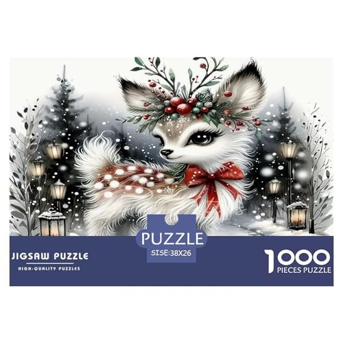 Hirsch Puzzles 1000 Teile Schwer Puzzle Spielzeug Lernspiel Impossible Herausforderungsspielzeug Für Erwachsene Kinder 38x26cm/1000pcs von UNRXJZLVM