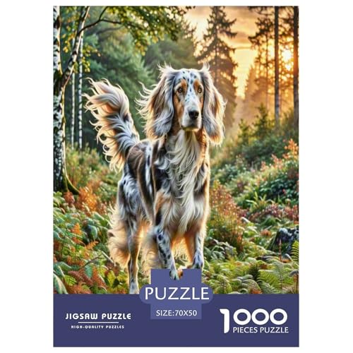 Irischer Wolfhund Puzzles 1000 Teile Schwer Puzzle Spielzeug Lernspiel Impossible Herausforderung Spielzeug Für Erwachsene Und Kinder in Bewährter 70x50cm/1000pcs von UNRXJZLVM