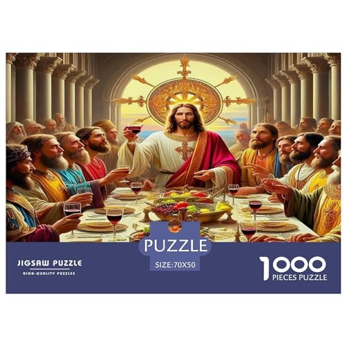 Jesus - Religion Puzzle 1000 Teile Schwer Puzzle Spielzeug Lernspiel Impossible Herausforderung Spielzeug Für Erwachsene Kinder 70x50cm/1000pcs von UNRXJZLVM