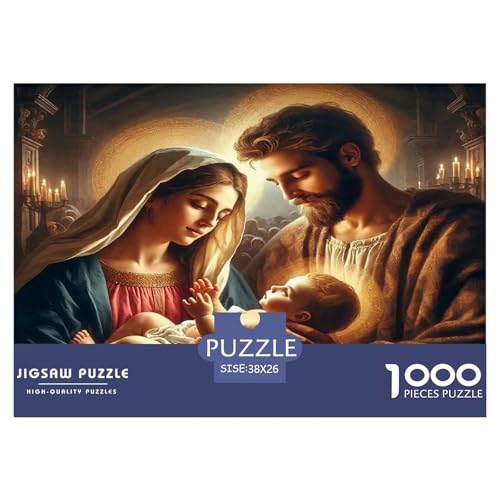 Jesus - Religion Puzzle 1000 Teile Schwer Puzzle Spielzeug Lernspiel Impossible Herausforderung Spielzeug Für Erwachsene Und Kinder Ab 14 Jahren 38x26cm/1000pcs von UNRXJZLVM