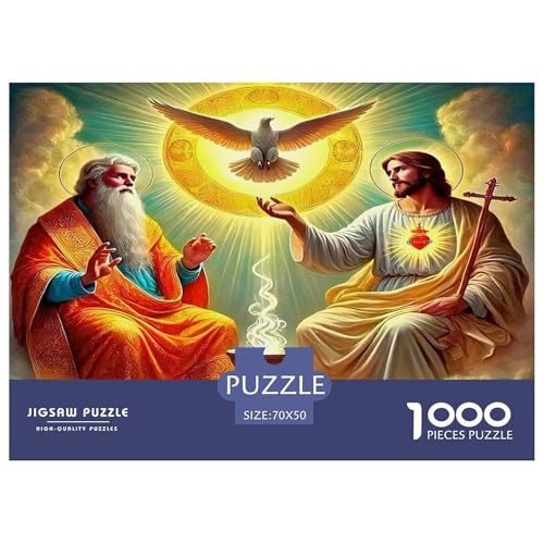 Jesus - Religion Puzzle 1000 Teile Schwer Puzzle Spielzeug Lernspiel Impossible Herausforderungsspielzeug Für Erwachsene Kinder 70x50cm/1000pcs von UNRXJZLVM