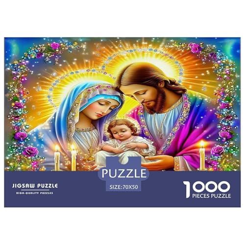 Jesus - Religion Puzzle 1000 Teile Schwer Puzzle Spielzeug Lernspiel Impossible Herausforderungsspielzeug Für Erwachsene Und Kinder in Bewährter 70x50cm/1000pcs von UNRXJZLVM