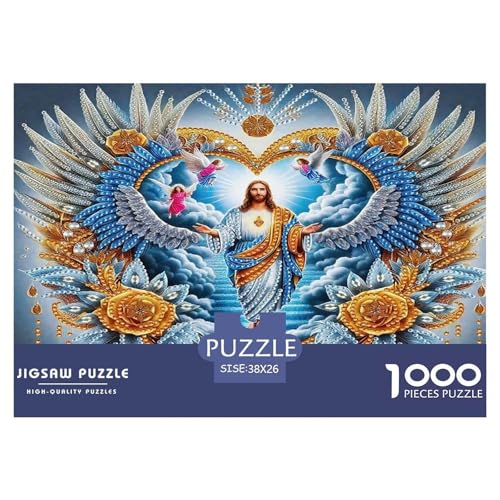 Jesus - Religion Puzzle 1000 Teile Schwer Puzzle Spielzeug Pädagogisches Spiel Impossible Herausforderung Spielzeug Für Erwachsene Und Kinder Ab 14 Jahren 38x26cm/1000pcs von UNRXJZLVM