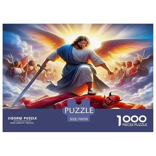 Jesus - Religion Puzzle 1000 Teile Schwer Puzzle Spielzeug Pädagogisches Spiel Impossible Herausforderungsspielzeug Für Erwachsene Kinder 70x50cm/1000pcs von UNRXJZLVM