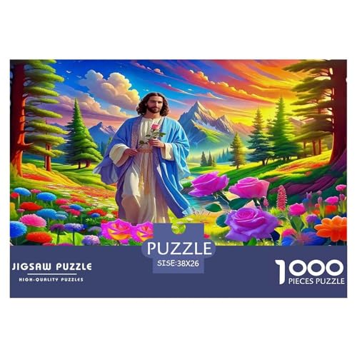 Jesus - Religion Puzzles 1000 Teile Schwer Puzzle Spielzeug Lernspiel Impossible Herausforderungsspielzeug Für Erwachsene Und Kinder Ab 12 Jahren 38x26cm/1000pcs von UNRXJZLVM