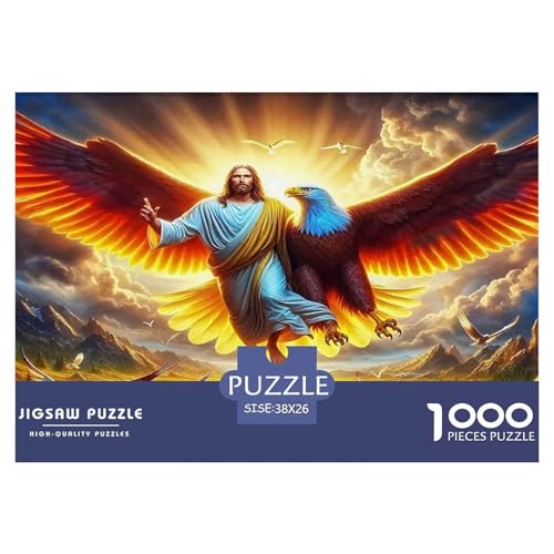 Jesus - Religion Puzzles 1000 Teile Schwer Puzzle Spielzeug Lernspiel Impossible Herausforderungsspielzeug Für Erwachsene Und Kinder Ab 14 Jahren 38x26cm/1000pcs von UNRXJZLVM