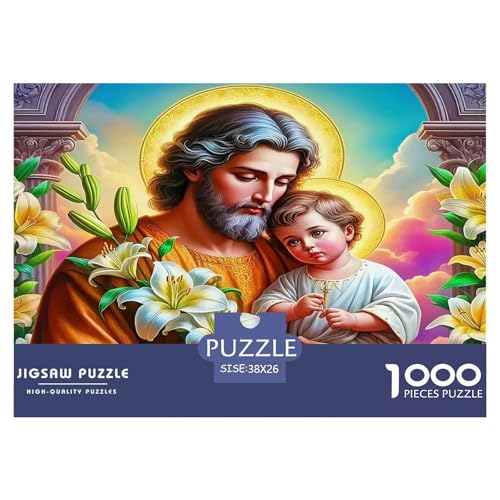Jesus - Religion Puzzles 1000 Teile Schwer Puzzle Spielzeug Pädagogisches Spiel Impossible Herausforderung Spielzeug Für Erwachsene Und Kinder Ab 14 Jahren 38x26cm/1000pcs von UNRXJZLVM
