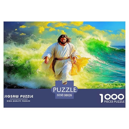 Jesus - Religion Puzzles 1000 Teile Schwer Puzzle Spielzeug Pädagogisches Spiel Impossible Herausforderungsspielzeug Für Erwachsene Und Kinder Ab 12 Jahren 38x26cm/1000pcs von UNRXJZLVM