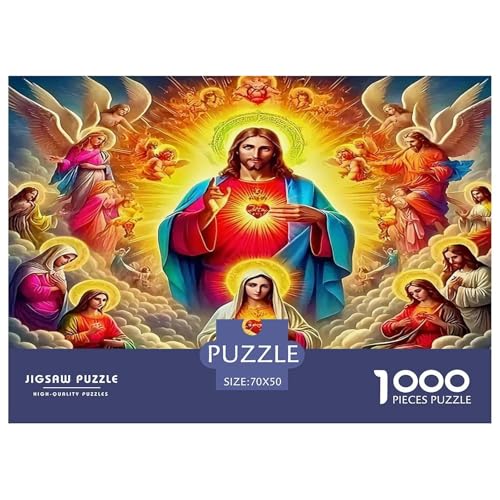 Jesus - Religion Puzzles 1000-teilige Schwer Puzzle Spielzeug Lernspiel Impossible Herausforderungsspielzeug Für Erwachsene Kinder 70x50cm/1000pcs von UNRXJZLVM