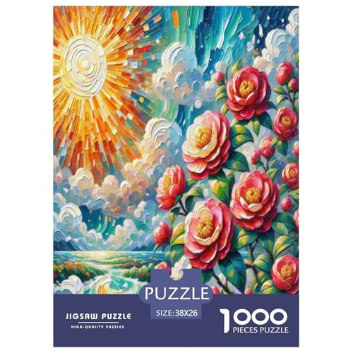 Kamellien Puzzle 1000 Teile Schwer Puzzle Spielzeug Pädagogisches Spiel Impossible Herausforderungsspielzeug Für Erwachsene Und Kinder Ab 12 Jahren 38x26cm/1000pcs von UNRXJZLVM