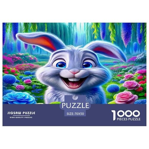 Kaninchen Puzzle 1000 Teile Schwer Puzzle Spielzeug Lernspiel Impossible Herausforderungsspielzeug Für Erwachsene Kinder 70x50cm/1000pcs von UNRXJZLVM