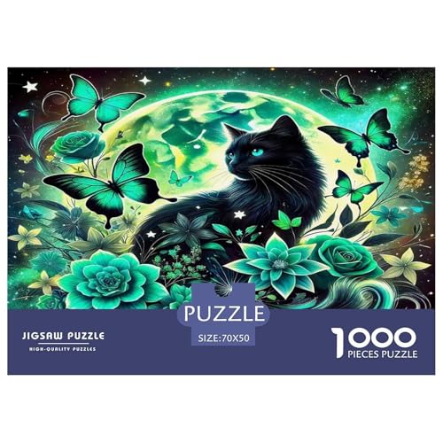 Katze Puzzles 1000 Teile Schwer Puzzle Spielzeug Lernspiel Impossible Herausforderung Spielzeug Für Erwachsene Kinder 70x50cm/1000pcs von UNRXJZLVM