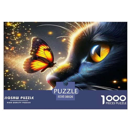 Katze Puzzles 1000 Teile Schwer Puzzle Spielzeug Pädagogisches Spiel Impossible Herausforderung Spielzeug Für Erwachsene Und Kinder in Bewährter 38x26cm/1000pcs von UNRXJZLVM