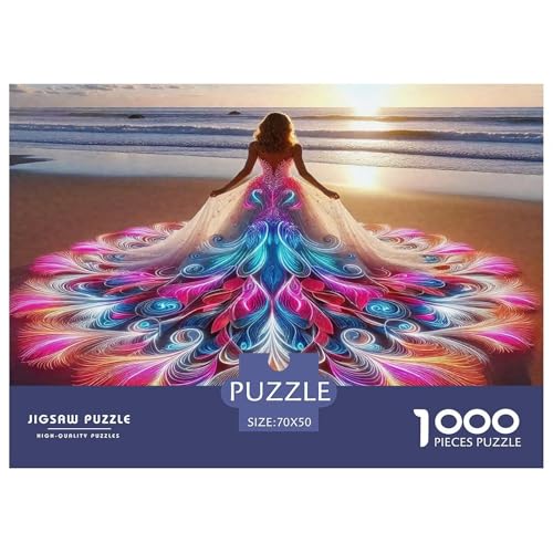Kleid Schönheit Puzzle 1000-teilige Schwer Puzzle Spielzeug Pädagogisches Spiel Impossible Herausforderungsspielzeug Für Erwachsene Kinder 70x50cm/1000pcs von UNRXJZLVM