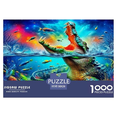 Krokodil Puzzles 1000 Teile Schwer Puzzle Spielzeug Lernspiel Impossible Herausforderungsspielzeug Für Erwachsene Und Kinder Ab 14 Jahren 38x26cm/1000pcs Krokodil Puzzles 1000 Teile Schwer Puzzle Spielzeug Lernspiel Impossible Herausforderungsspielzeug Für Erwachsene Und Kinder Ab 14 Jahren 38x26cm/1000pcs von UNRXJZLVM