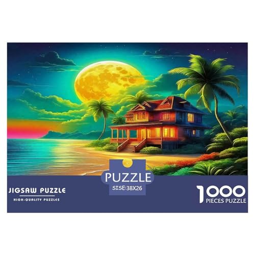 Küstenlandschaft Puzzle 1000 Teile Schwer Puzzle Spielzeug Lernspiel Impossible Herausforderungsspielzeug Für Erwachsene Kinder 38x26cm/1000pcs von UNRXJZLVM