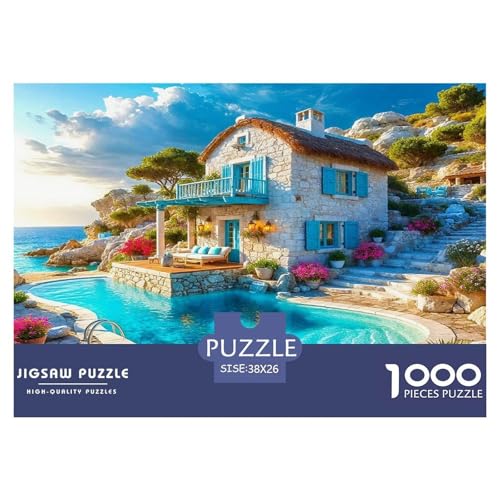 Küstenlandschaft Puzzle 1000-teilige Schwer Puzzle Spielzeug Pädagogisches Spiel Impossible Herausforderungsspielzeug Für Erwachsene Kinder 38x26cm/1000pcs von UNRXJZLVM
