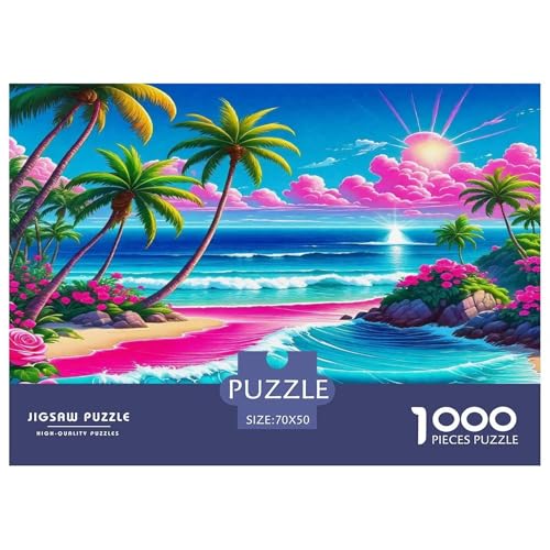 Küstenlandschaft Puzzles 1000 Teile Schwer Puzzle Spielzeug Lernspiel Impossible Herausforderung Spielzeug Für Erwachsene Kinder 70x50cm/1000pcs von UNRXJZLVM