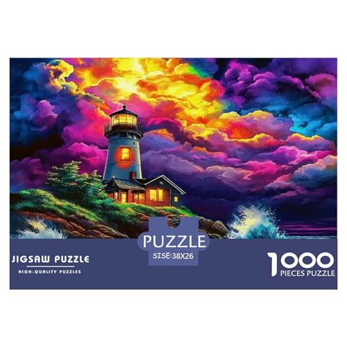 Küstenlandschaft Puzzles 1000-teilige Schwer Puzzle Spielzeug Lernspiel Impossible Herausforderungsspielzeug Für Erwachsene Kinder 38x26cm/1000pcs von UNRXJZLVM