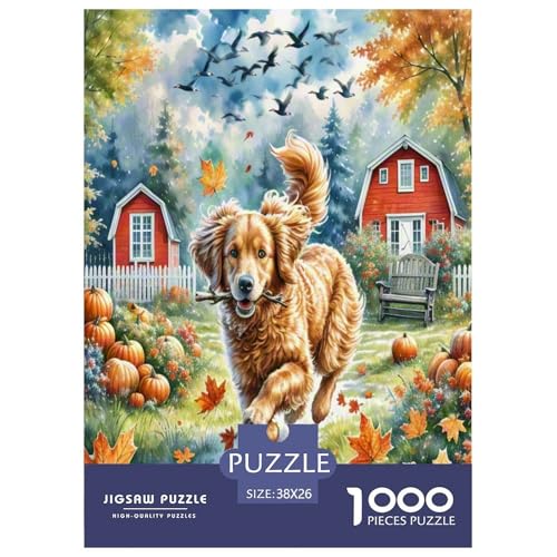 Labradoodle Puzzle 1000 Teile Schwer Puzzle Spielzeug Lernspiel Impossible Herausforderung Spielzeug Für Erwachsene Kinder 38x26cm/1000pcs von UNRXJZLVM