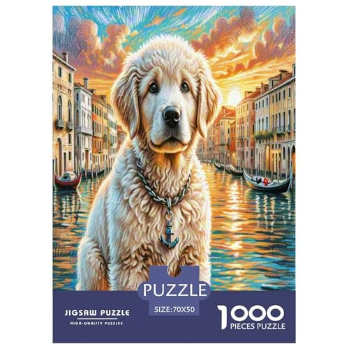 Labradoodle Puzzle 1000-teilige Schwer Puzzle Spielzeug Lernspiel Impossible Herausforderung Spielzeug Für Erwachsene Kinder 70x50cm/1000pcs von UNRXJZLVM