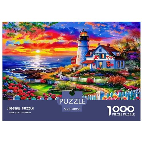 Leuchtturm Puzzle 1000 Teile Schwer Puzzle Spielzeug Lernspiel Impossible Herausforderung Spielzeug Für Erwachsene Und Kinder Ab 14 Jahren 70x50cm/1000pcs von UNRXJZLVM