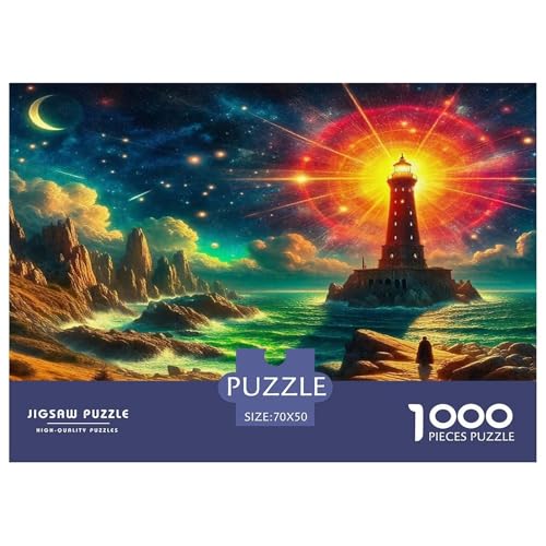Leuchtturm Puzzle 1000-teilige Schwer Puzzle Spielzeug Lernspiel Impossible Herausforderung Spielzeug Für Erwachsene Kinder 70x50cm/1000pcs von UNRXJZLVM