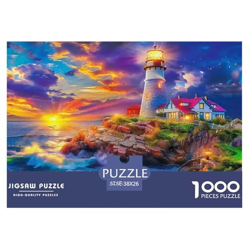 Leuchtturm Puzzles 1000 Teile Schwer Puzzle Spielzeug Lernspiel Impossible Herausforderung Spielzeug Für Erwachsene Kinder 38x26cm/1000pcs von UNRXJZLVM