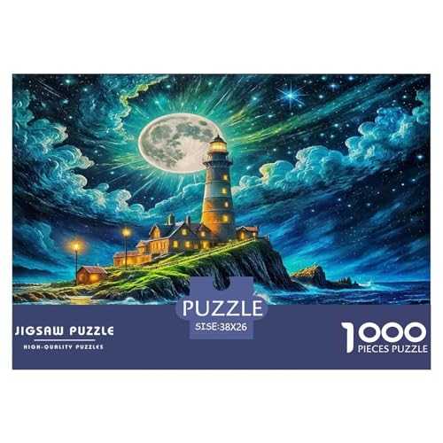 Leuchtturm Puzzles 1000 Teile Schwer Puzzle Spielzeug Lernspiel Impossible Herausforderung Spielzeug Für Erwachsene Kinder 38x26cm/1000pcs von UNRXJZLVM