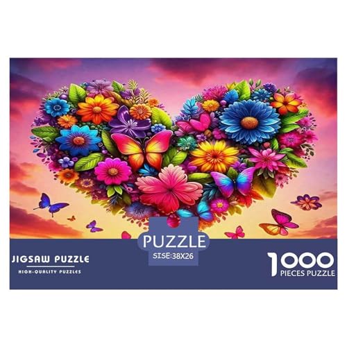 Liebe Blumen Puzzle 1000-teilige Schwer Puzzle Spielzeug Lernspiel Impossible Herausforderungsspielzeug Für Erwachsene Kinder 38x26cm/1000pcs von UNRXJZLVM