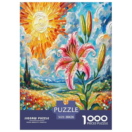 Lilie Puzzle 1000 Teile Schwer Puzzle Spielzeug Lernspiel Impossible Herausforderung Spielzeug Für Erwachsene Und Kinder in Bewährter 38x26cm/1000pcs von UNRXJZLVM