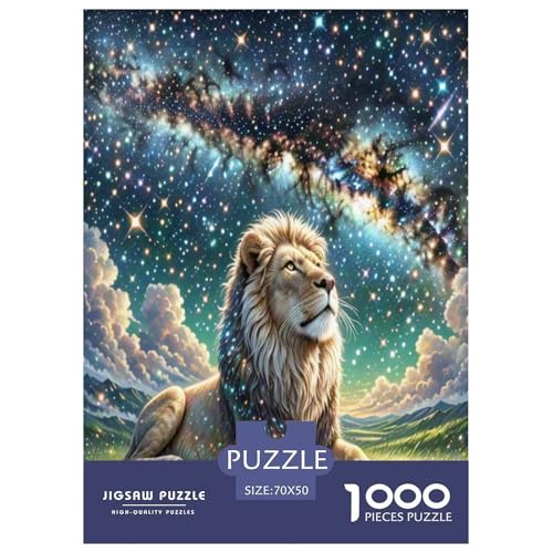 Löwen Puzzle 1000 Teile Schwer Puzzle Spielzeug Lernspiel Impossible Herausforderung Spielzeug Für Erwachsene Kinder 70x50cm/1000pcs von UNRXJZLVM