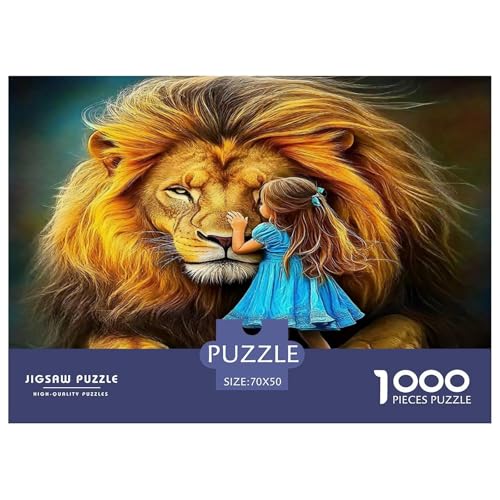 Löwen Puzzle 1000 Teile Schwer Puzzle Spielzeug Lernspiel Impossible Herausforderungsspielzeug Für Erwachsene Und Kinder Ab 12 Jahren 70x50cm/1000pcs von UNRXJZLVM
