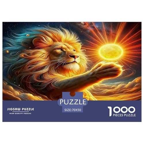 Löwen Puzzle 1000 Teile Schwer Puzzle Spielzeug Pädagogisches Spiel Impossible Herausforderungsspielzeug Für Erwachsene Kinder 70x50cm/1000pcs von UNRXJZLVM