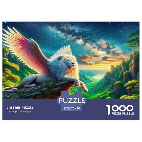 Löwen Puzzle 1000 Teile Schwer Puzzle Spielzeug Pädagogisches Spiel Impossible Herausforderungsspielzeug Für Erwachsene Kinder 70x50cm/1000pcs von UNRXJZLVM