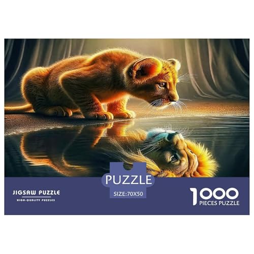Löwen Puzzle 1000 Teile Schwer Puzzle Spielzeug Pädagogisches Spiel Impossible Herausforderungsspielzeug Für Erwachsene Kinder 70x50cm/1000pcs von UNRXJZLVM