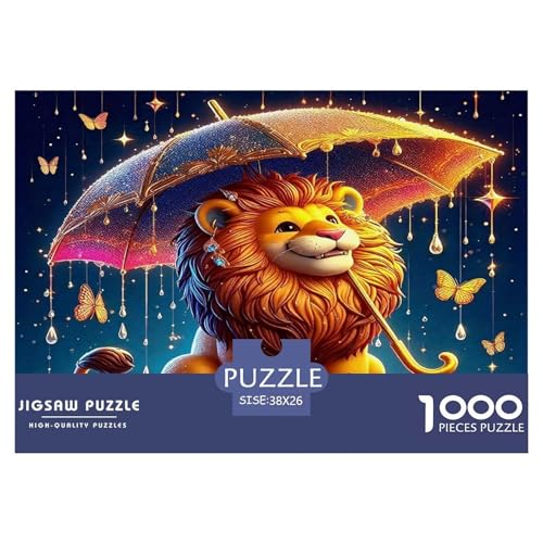 Löwen Puzzle 1000 Teile Schwer Puzzle Spielzeug Pädagogisches Spiel Impossible Herausforderungsspielzeug Für Erwachsene Und Kinder Ab 14 Jahren 38x26cm/1000pcs von UNRXJZLVM