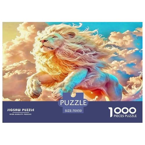 Löwen Puzzle 1000-teilige Schwer Puzzle Spielzeug Lernspiel Impossible Herausforderungsspielzeug Für Erwachsene Und Kinder Ab 12 Jahren 70x50cm/1000pcs von UNRXJZLVM