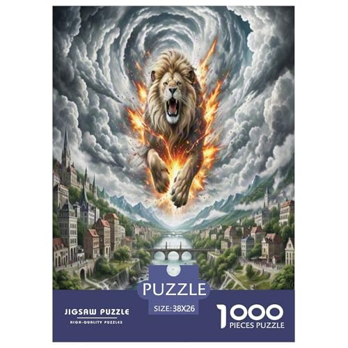 Löwen Puzzle 1000-teilige Schwer Puzzle Spielzeug Pädagogisches Spiel Impossible Herausforderung Spielzeug Für Erwachsene Kinder 38x26cm/1000pcs Löwen Puzzle 1000-teilige Schwer Puzzle Spielzeug Pädagogisches Spiel Impossible Herausforderung Spielzeug Für Erwachsene Kinder 38x26cm/1000pcs von UNRXJZLVM