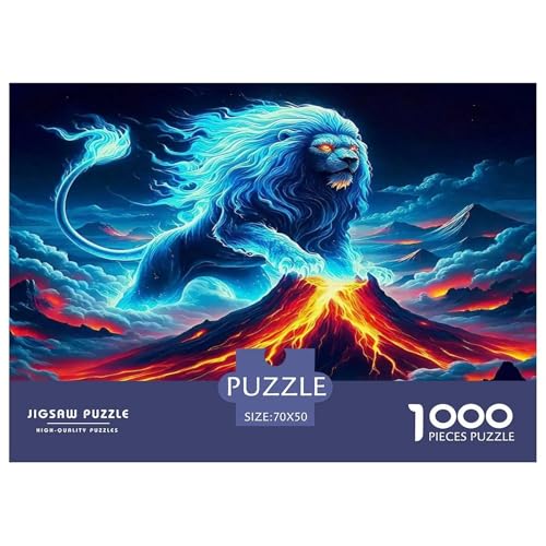 Löwen Puzzles 1000 Teile Schwer Puzzle Spielzeug Lernspiel Impossible Herausforderung Spielzeug Für Erwachsene Kinder 70x50cm/1000pcs von UNRXJZLVM