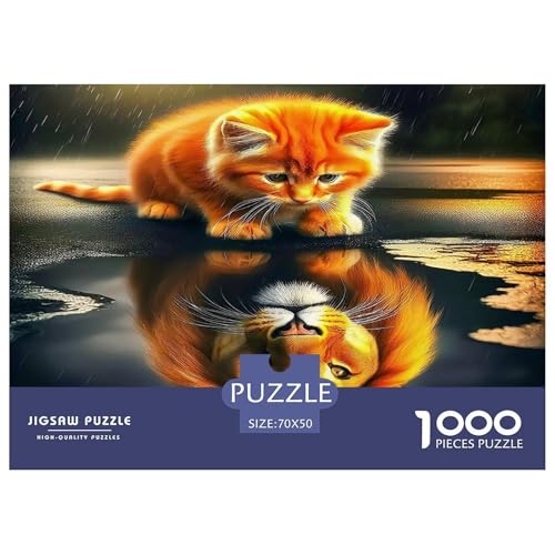 Löwen Puzzles 1000 Teile Schwer Puzzle Spielzeug Lernspiel Impossible Herausforderung Spielzeug Für Erwachsene Kinder 70x50cm/1000pcs von UNRXJZLVM