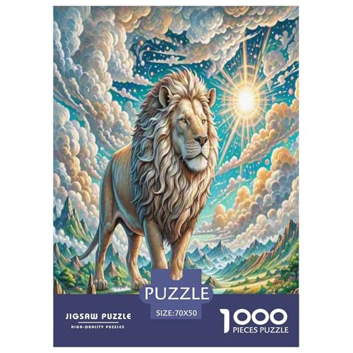 Löwen Puzzles 1000 Teile Schwer Puzzle Spielzeug Lernspiel Impossible Herausforderungsspielzeug Für Erwachsene Kinder 70x50cm/1000pcs von UNRXJZLVM