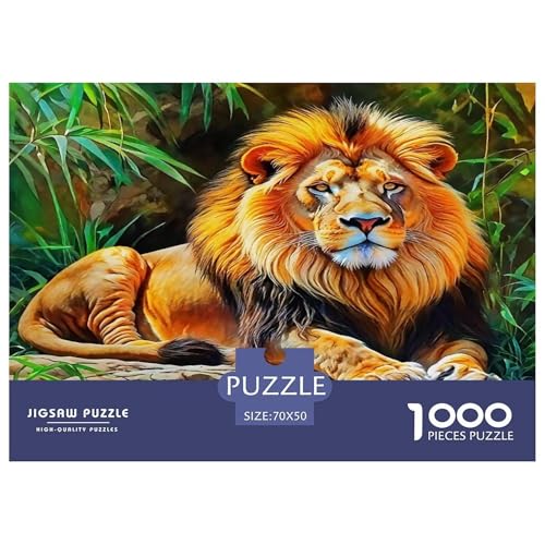 Löwen Puzzles 1000 Teile Schwer Puzzle Spielzeug Lernspiel Impossible Herausforderungsspielzeug Für Erwachsene Kinder 70x50cm/1000pcs von UNRXJZLVM