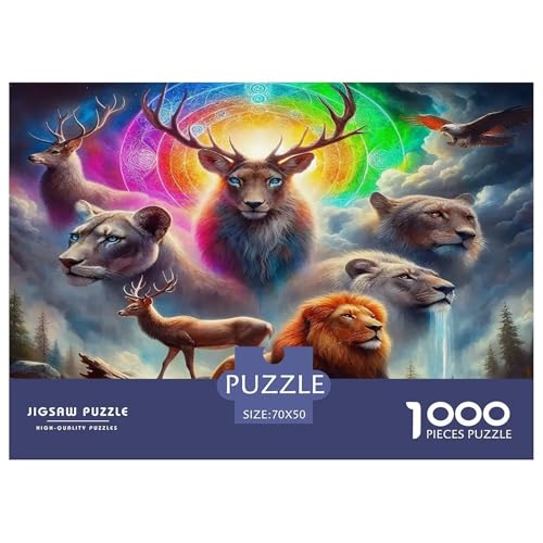 Löwen Puzzles 1000 Teile Schwer Puzzle Spielzeug Pädagogisches Spiel Impossible Herausforderungsspielzeug Für Erwachsene Kinder 70x50cm/1000pcs von UNRXJZLVM