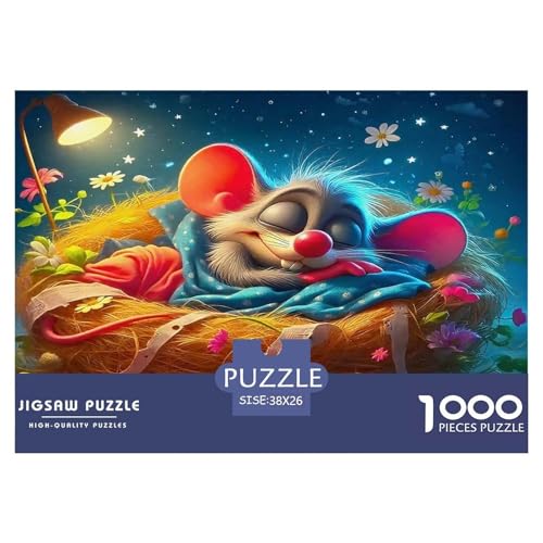 Maus Puzzle 1000-teilige Schwer Puzzle Spielzeug Lernspiel Impossible Herausforderung Spielzeug Für Erwachsene Kinder 38x26cm/1000pcs von UNRXJZLVM