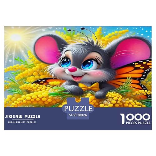 Maus Puzzle 1000-teilige Schwer Puzzle Spielzeug Lernspiel Impossible Herausforderung Spielzeug Für Erwachsene Kinder 38x26cm/1000pcs von UNRXJZLVM